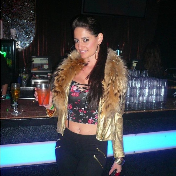 Gold Leather jacket - Picture 1 of 11